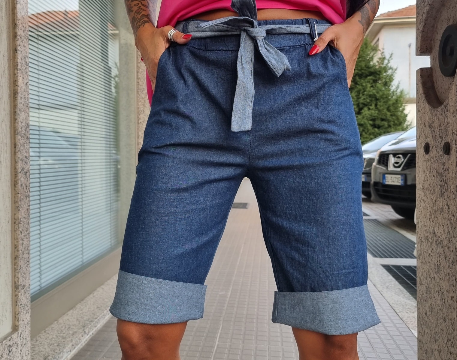 Bermuda lunga jeans
