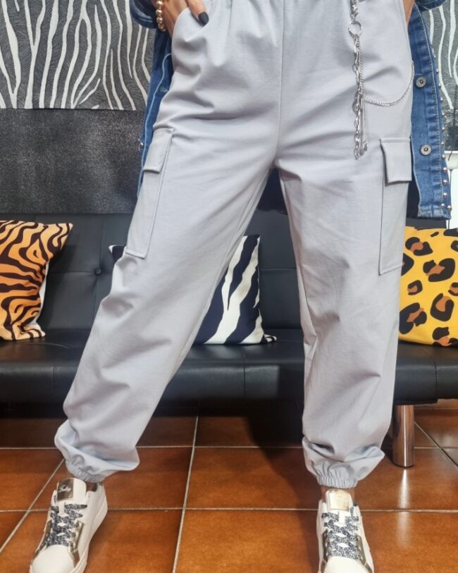 Pantalone con catena grigio